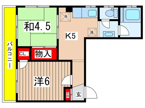 青木マンション　1の物件間取画像